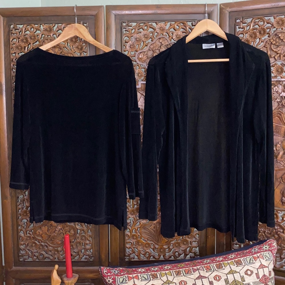 Chico's Travelers Cardigan and Top Set 1 / 2